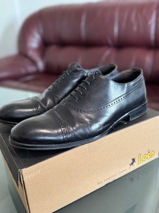 Zapatos Oxford Hombre Massimo Dutti Negros
