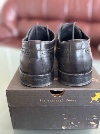 Zapatos Oxford Hombre Massimo Dutti Negros