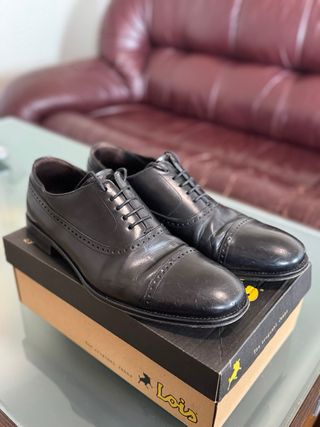 Zapatos Oxford Hombre Massimo Dutti Negros