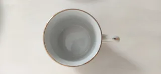 Set 5 Tazas y Platillos Porcelana Flores