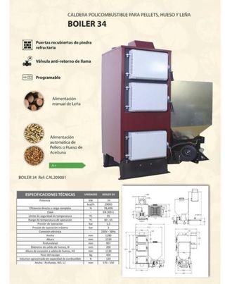 Caldera BOILER 34 policombustible Nueva MAD2001