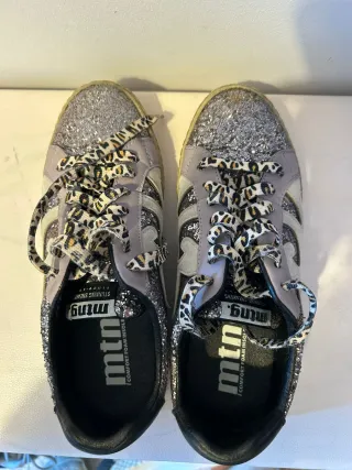 Zapatillas mtn Glitter Morado y Plateado