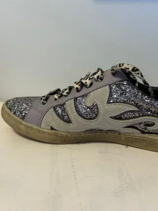 Zapatillas mtn Glitter Morado y Plateado