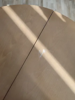 Mesa redonda extensible de madera