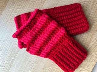 Mitones de lana tejidos a mano