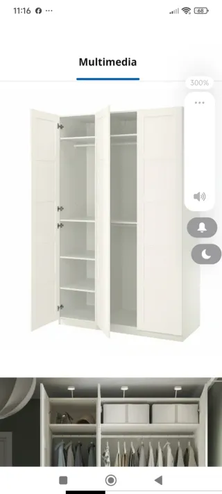 Armario 3 puertas IKEA PAX/BERGSBO
