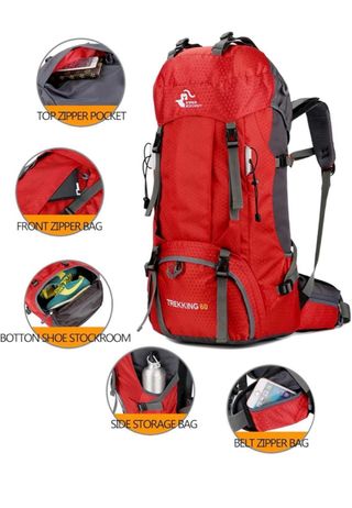 Mochila Trekking 60L Impermeable.Marca Free Knight