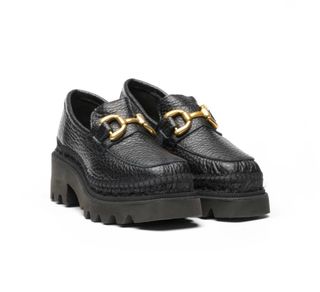 Mocasines Vidorreta negros con detalle dorado