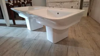 Lavabo de manos de porcelana blanco