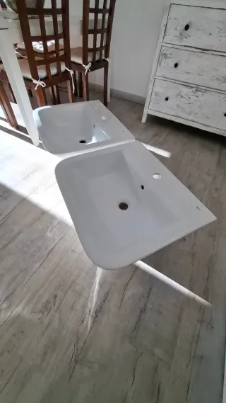 Lavabo de manos de porcelana blanco