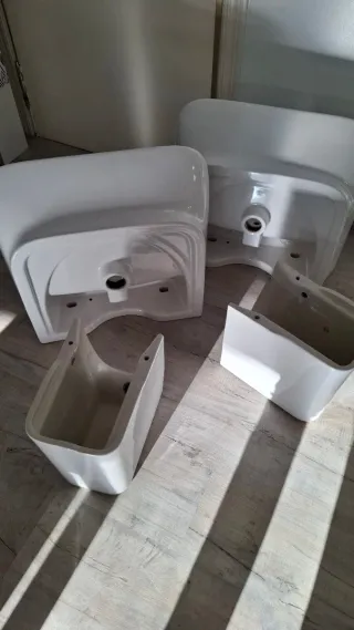 Lavabo de manos de porcelana blanco