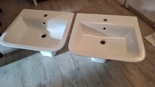 Lavabo de manos de porcelana blanco