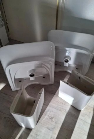 Lavabo de manos de porcelana blanco
