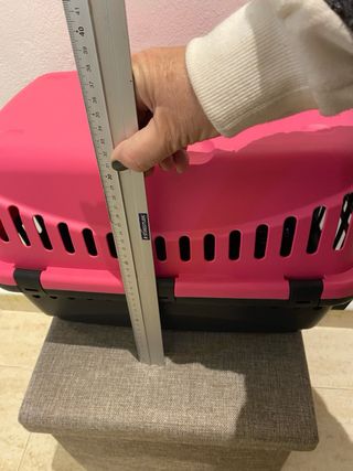 Transportín para gato o mascota rosa