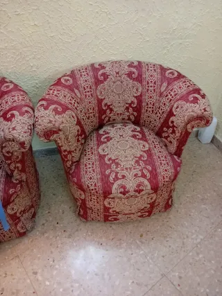 Pareja de sillones de tela