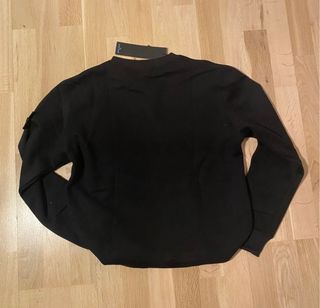 Black Crewneck Sweatshirt with Compass Graphic –