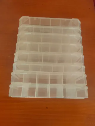 8 cajas organizadoras de plástico