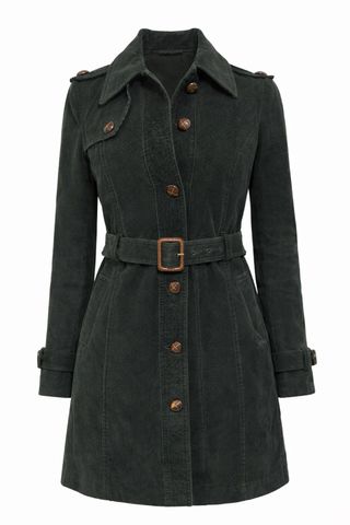 Gabardina de pana negra