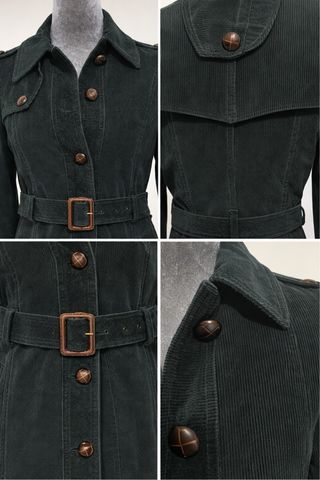 Gabardina de pana negra