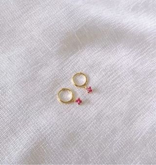 Pendientes Púa rosa