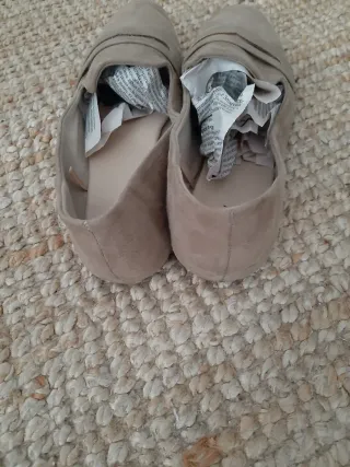 Manoletinas mujer beige talla 38