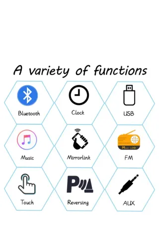 Radio Coche Pantalla Bluetooth Mirror Link 5.1