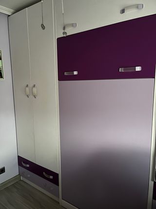 Cama abatible 90 + Armario y cajonera