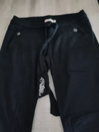 Pantalón ancho mujer tela fina