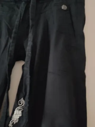 Pantalón ancho mujer tela fina