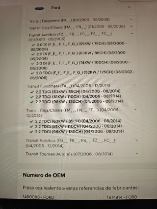 Bombín Embrague Ford Transit 510 0160 10