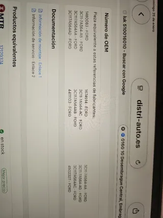 Bombín Embrague Ford Transit 510 0160 10