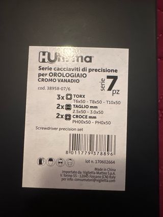 Set cacciaviti precisione cromo vanadio