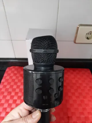 Micrófono Karaoke WS-858 Negro/Dorado