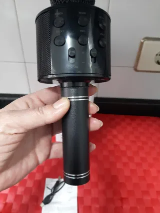 Micrófono Karaoke WS-858 Negro/Dorado