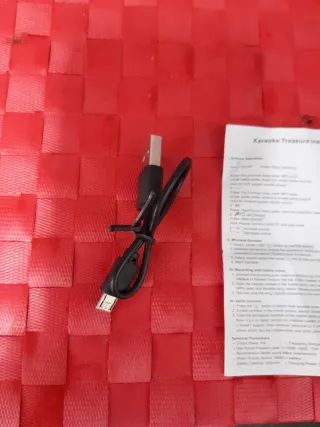 Micrófono Karaoke WS-858 Negro/Dorado