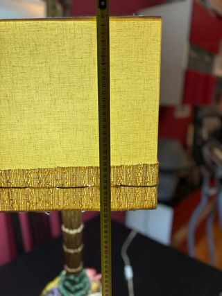 Lámpara de mesa cerámica pintada a mano