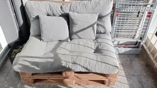 Sofá Terraza Palets y Cojines