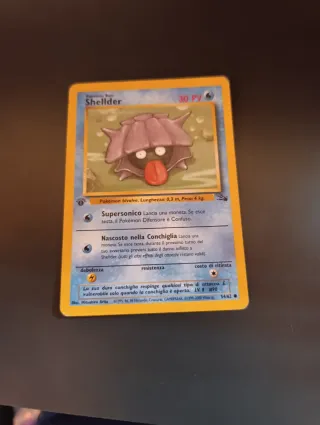 Carta Pokémon Shellder Fossil 1 Edizione