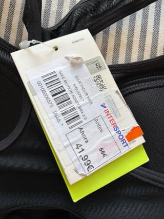 Sujetador Deportivo Nike Talla XS Negro Nuevo