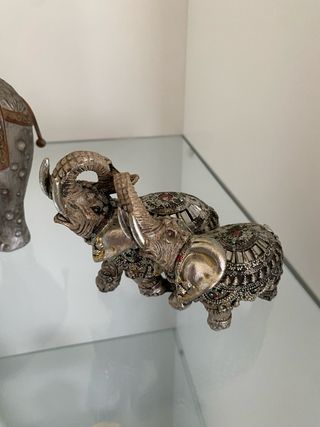 Set 3 Elefantes Decoración Metal