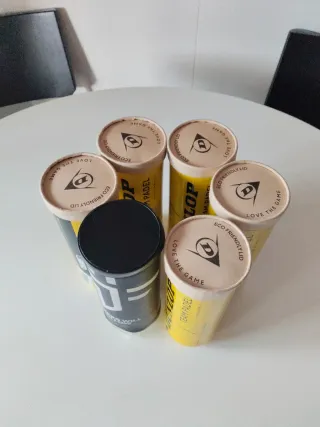 6 botes de pelotas Dunlop Team Padel