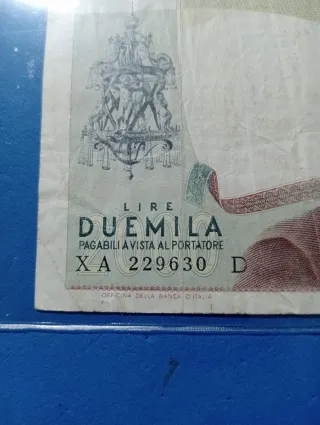 Banconota Italia 2000 Lire Sostitutiva