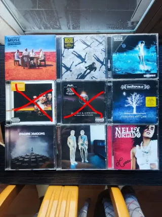 Lote 9 CDs Muse, OneRepublic, Nelly Furtado