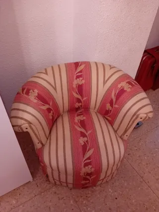 Pareja de sillones de tela