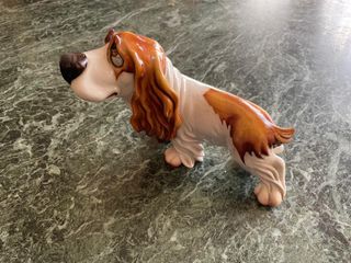 Cocker de porcelana figura decorativa