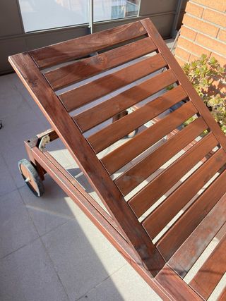 Tumbona de madera Ikea