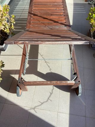 Tumbona de madera Ikea