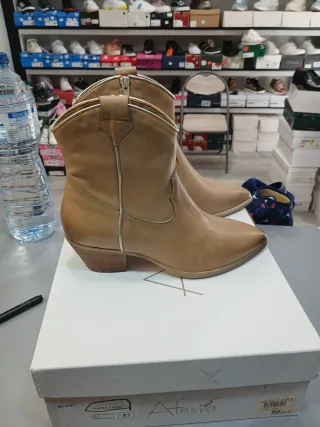 Botines mujer Alesya beige talla 37 estilo vintage