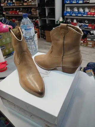 Botines mujer Alesya beige talla 37 estilo vintage