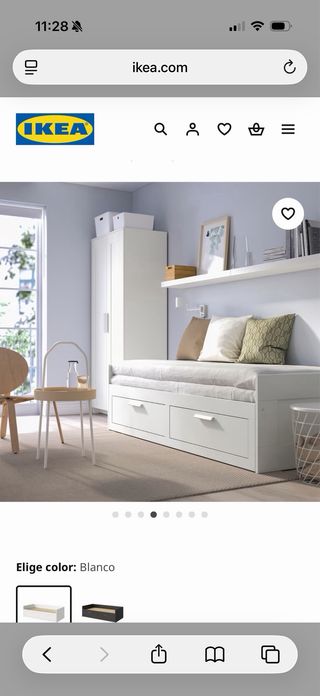 Cama extensible IKEA blanca